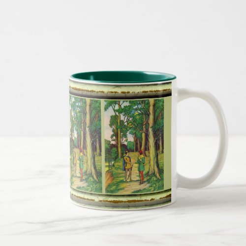 Robin Hood And Little John Two_Tone Coffee Mug