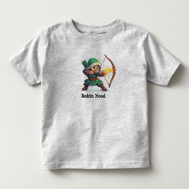 Robin Hood and Sectral Arrow Custon Name Toddler T-shirt (Front)