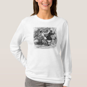 Robin Hood and the Tanner with Quarter-staffs T-Shirt