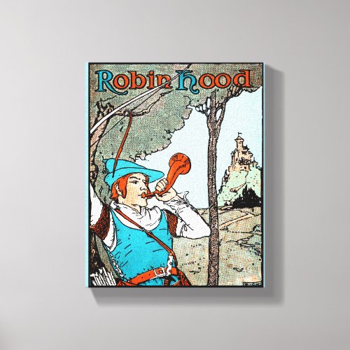 Robin Hood Antique Illustration Merry Men Canvas Print