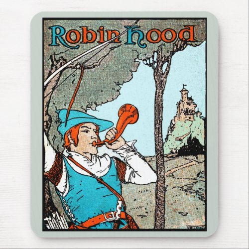 Robin Hood Antique Illustration Merry Men Mouse Pad