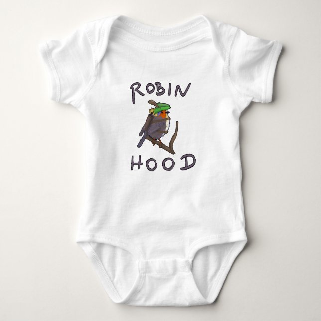 Robin Hood bird Baby Bodysuit (Front)
