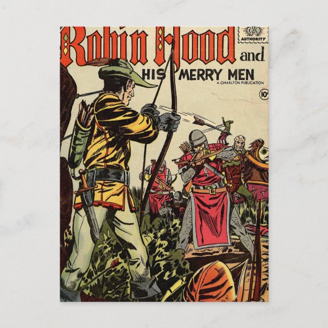 Robin Hood Comic Book Postcard (Front)