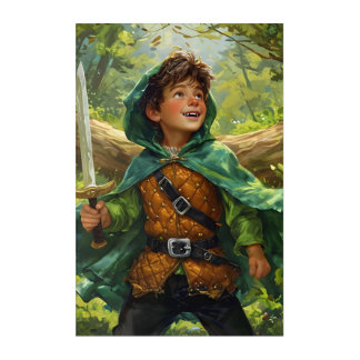 Robin Hood depicted as a child Acrylic Print