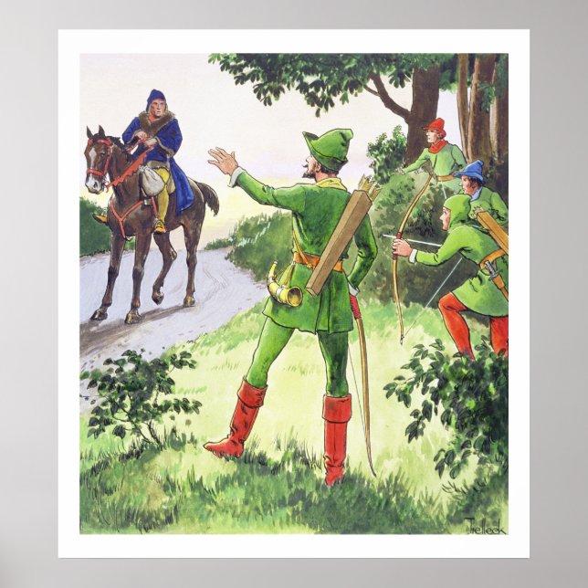 Robin Hood, from 'Peeps into the Past', published Poster (Front)