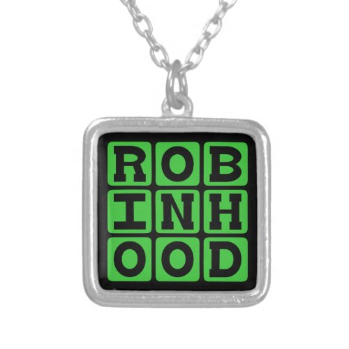 Robin Hood Heroic Outlaw from Sherwood Forest Silver Plated Necklace