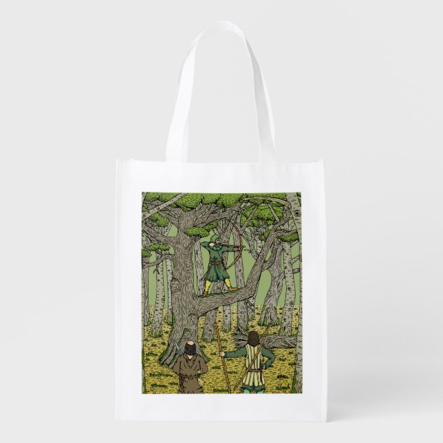 Robin Hood in Sherwood Forest Grocery Bag (Front)