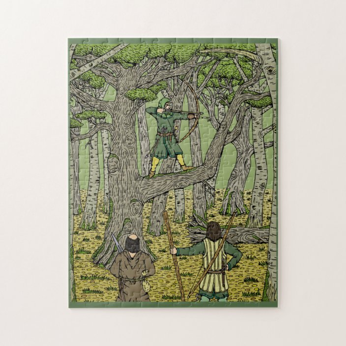 Robin Hood in Sherwood Forest Jigsaw Puzzle | Zazzle.com