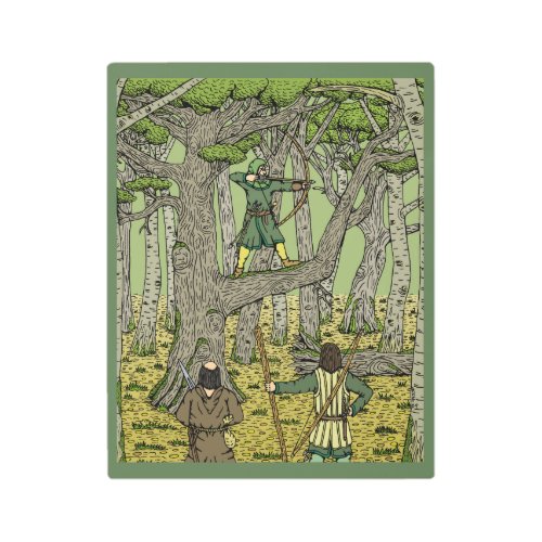 Robin Hood in Sherwood Forest Metal Print