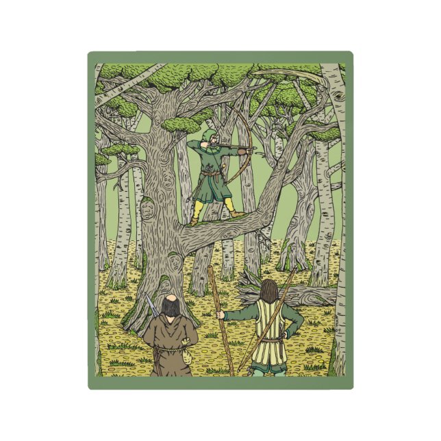 Robin Hood in Sherwood Forest Metal Print (Front)