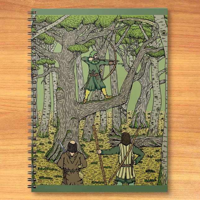 Robin Hood in Sherwood Forest Notebook (Robin Hood in Sherwood Forest Notebook on Desk)
