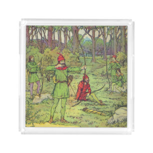 Robin Hood In The Forest Acrylic Tray