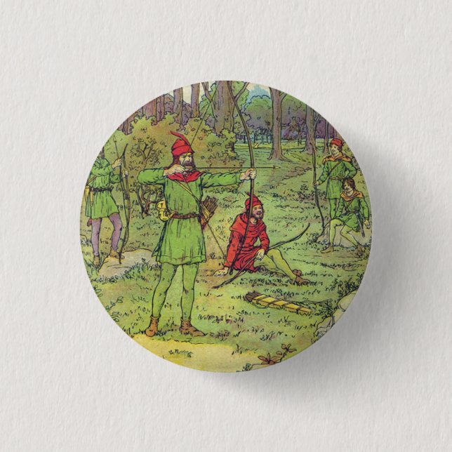 Robin Hood In The Forest Button (Front)