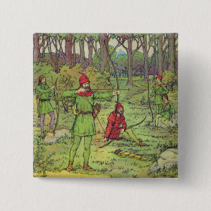 Robin Hood In The Forest  Button