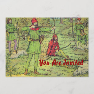 Robin Hood In The Forest Invitation