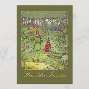 Robin Hood In The Forest Invitation