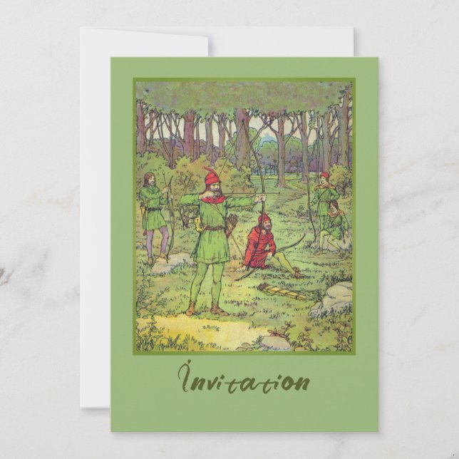Robin Hood In The Forest  Invitation (Front)