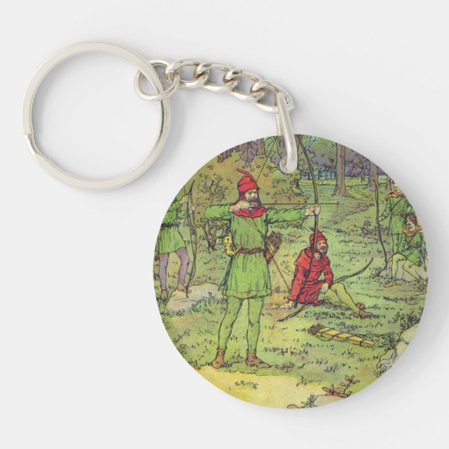 Robin Hood In The Forest  Keychain (Front)