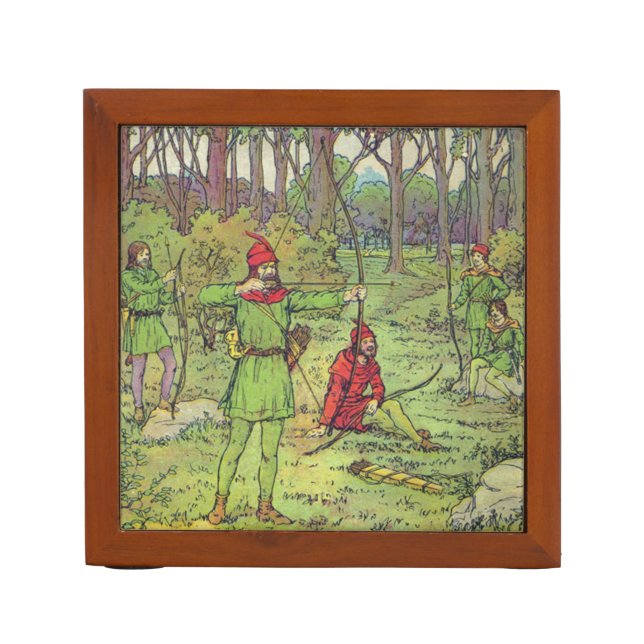 Robin Hood In The Forest Pencil/Pen Holder (Front)