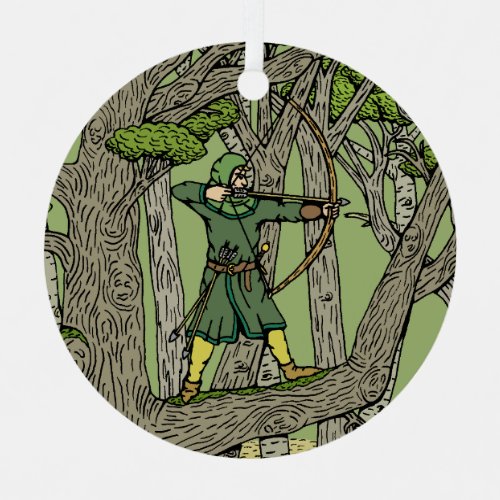 Robin Hood Metal Ornament