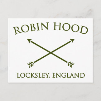 robin hood of locksley postcard