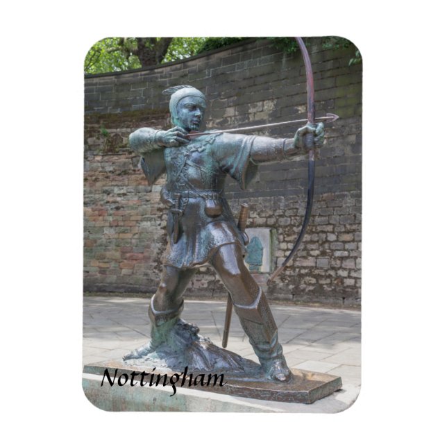 Robin Hood Statue by Nottingham Castle photo Magnet (Vertical)