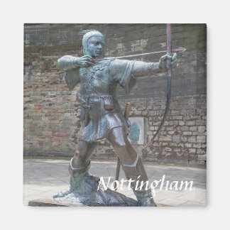 Robin Hood Statue by Nottingham Castle photo Magnet