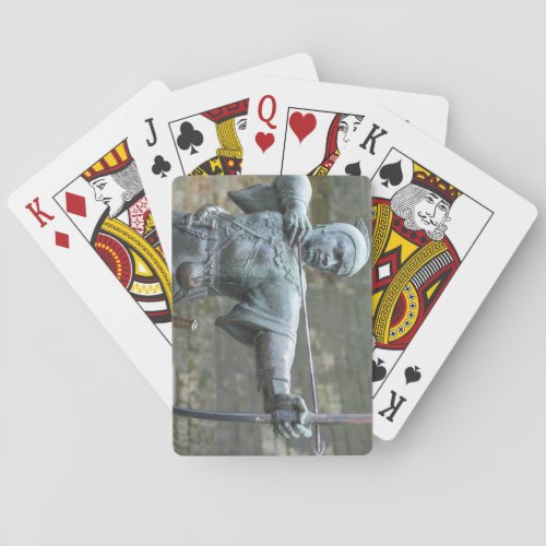 Robin Hood Statue Nottingham Poker Cards