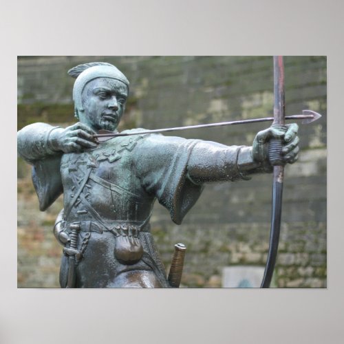 Robin Hood Statue Nottingham Poster