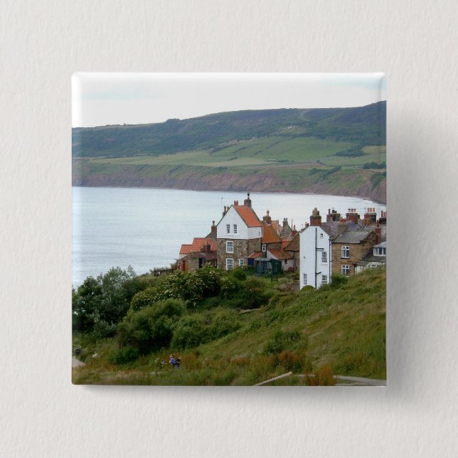 Robin Hood's Bay Pinback Button (Front)