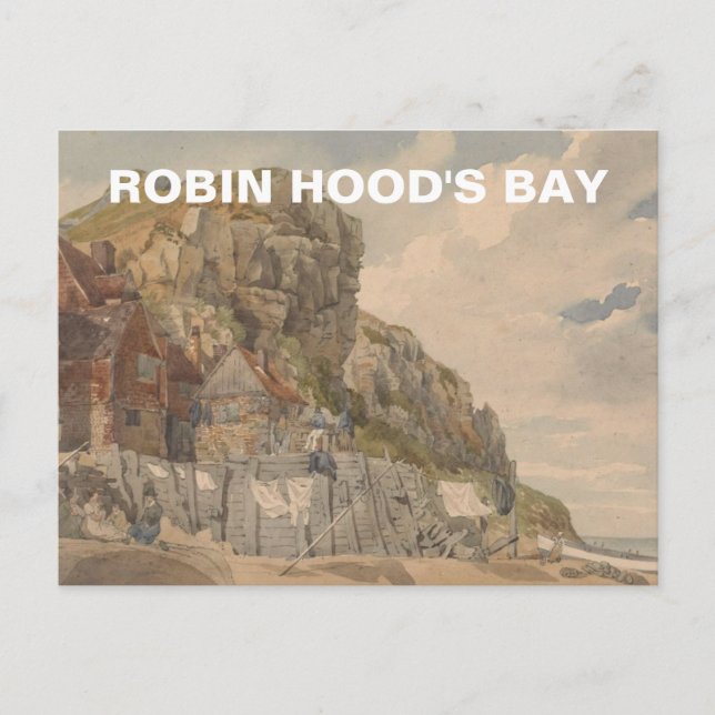 Robin Hood's Bay, Yorkshire Vintage Holiday Postcard (Front)