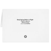 Robin in Flight Cards (Back Horizontal)