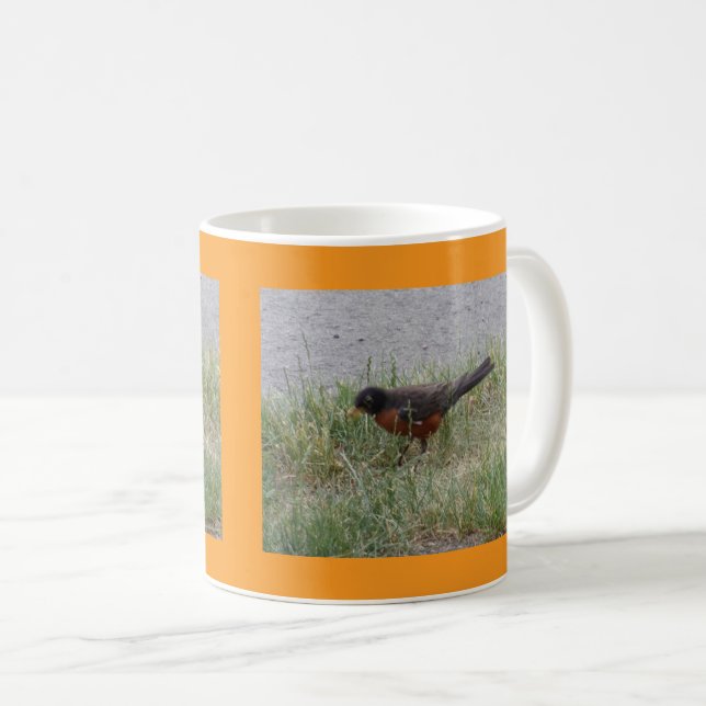 Robin in the Grass Mug (Front Right)