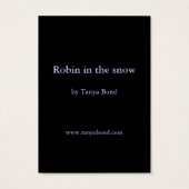 Robin in the snow aceo print (Back)