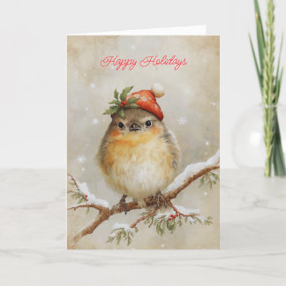 Robin in the Snow Holiday Card