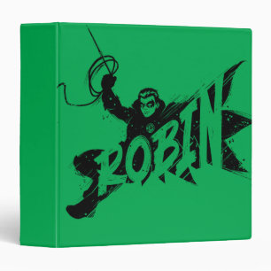 Robin Ink Brush Name 3 Ring Binder