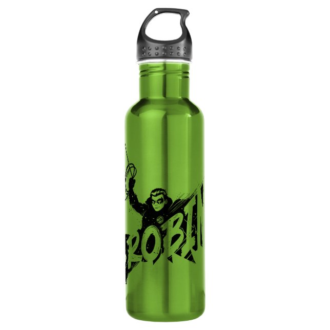 Robin Ink Brush Name Stainless Steel Water Bottle (Front)