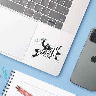 Robin Ink Brush Name Sticker