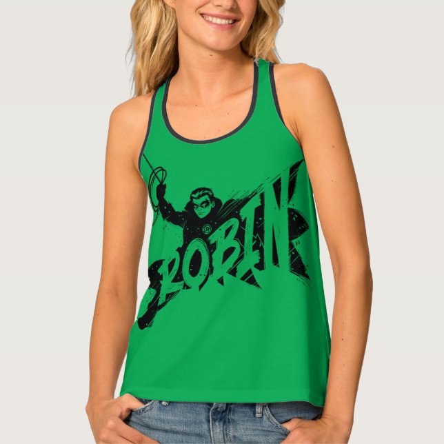 Robin Ink Brush Name Tank Top (Front)