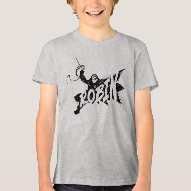 Robin Ink Brush Name Tri-Blend Shirt (Front)