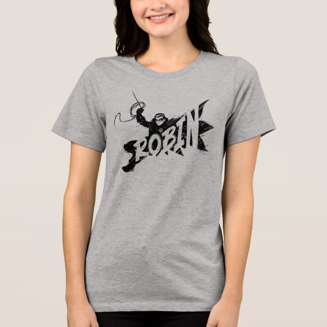 Robin Ink Brush Name Tri-Blend Shirt (Front)