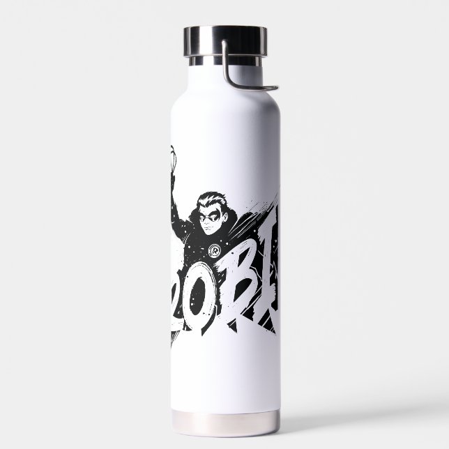 Robin Ink Brush Name Water Bottle (Left)