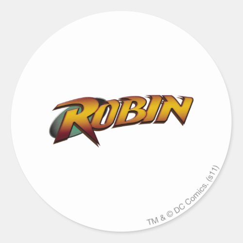 Robin Logo 2 Classic Round Sticker