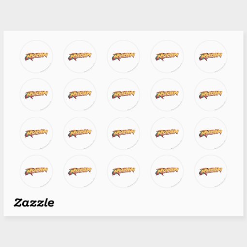 Robin Name Logo Classic Round Sticker | Zazzle