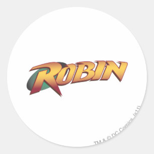 Robin Name Logo Classic Round Sticker