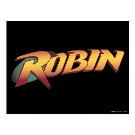 Robin Name Logo Postcard | Zazzle