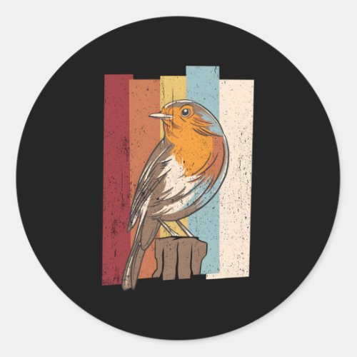 Robin Nature Bird Fan Bird Fan Classic Round Sticker