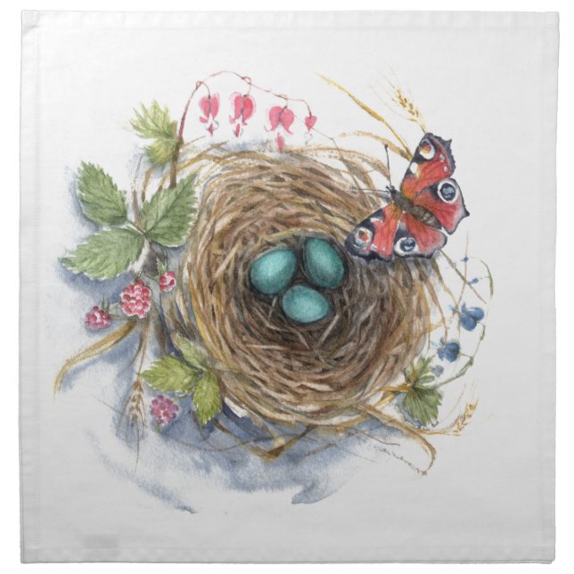 Robin Nest Cloth Napkin (Front)
