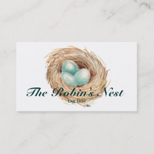 Robin Nest with Eggs Custom Business Cards