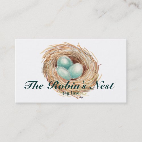 Robin Nest with Eggs Custom Business Cards